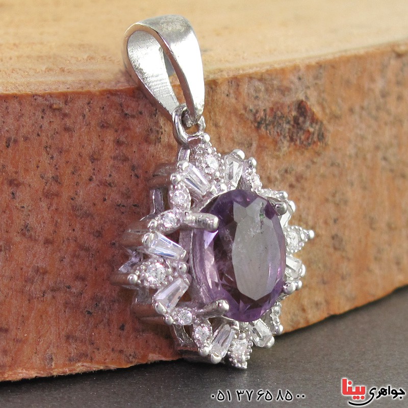 گردنبند آمتیست زنانه خوشرنگ و خاص _کد:18821