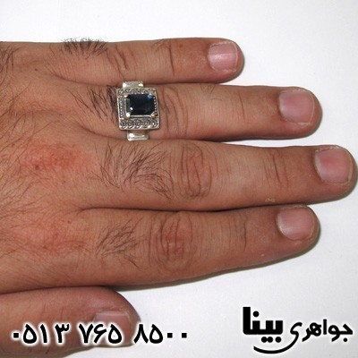 انگشتر یاقوت کبود مردانه رومی