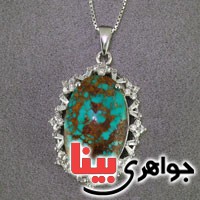 گردنبند فیروزه نیشابوری درشت خوش نقش زنانه گردنبند فیروزه نیشابوری درشت خوش نقش زنانه