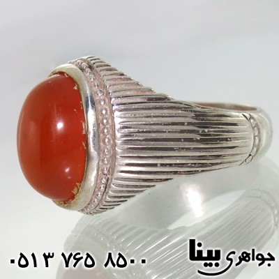 انگشتر عقیق یمنی مردانه ساده