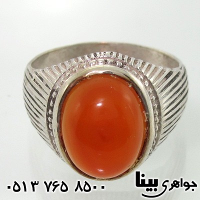انگشتر عقیق یمنی مردانه ساده