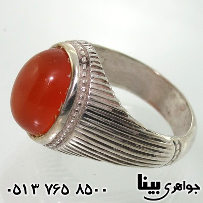 انگشتر عقیق یمنی مردانه ساده