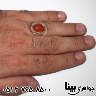 انگشتر عقیق یمنی مردانه ساده