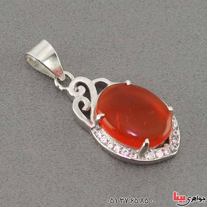 گردنبند عقیق یمنی ناب خاص زنانه _کد:18855