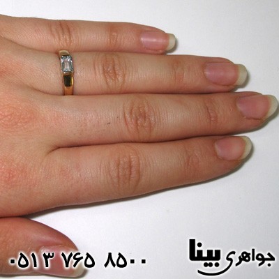 انگشتر آکوآمارین زنانه مستطیلی