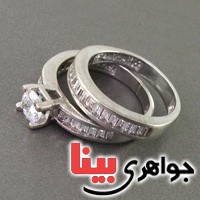 حلقه و پشت حلقه صنعتی رودیوم زنانه درشت _کد:18945 حلقه و پشت حلقه صنعتی رودیوم زنانه درشت _کد:18945