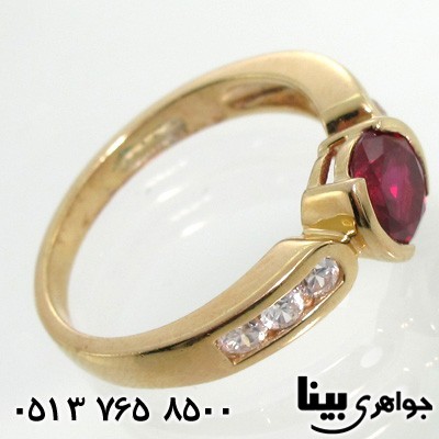 انگشتر یاقوت سرخ زنانه تک نگین
