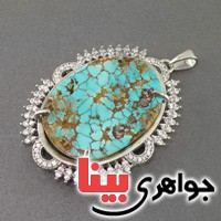 گردنبند فیروزه نیشابوری درشت خوش نقش کلکسیونی زنانه گردنبند فیروزه نیشابوری درشت خوش نقش کلکسیونی زنانه