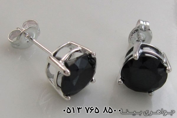 گوشواره یاقوت کبود نگین درشت