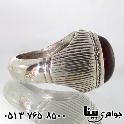 انگشتر عقیق جزع یمانی مردانه قدمت دار