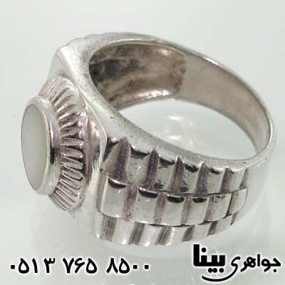 انگشتر صدف مردانه رکاب مربعی