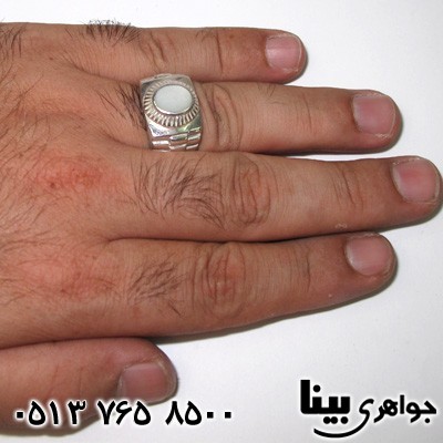 انگشتر صدف مردانه رکاب مربعی
