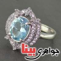 انگشتر توپاز رودیوم زنانه مدل شاهزاده خانم انگشتر توپاز رودیوم زنانه مدل شاهزاده خانم