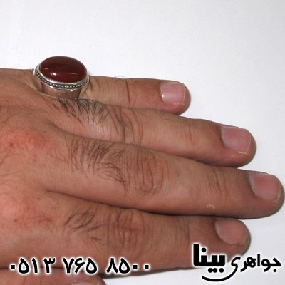 انگشتر عقیق یمنی مردانه سنتی