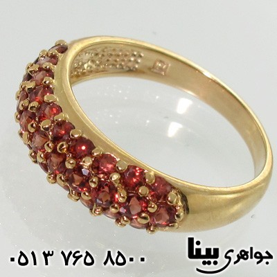 انگشتر یاقوت گارنت زنانه 32 نگین