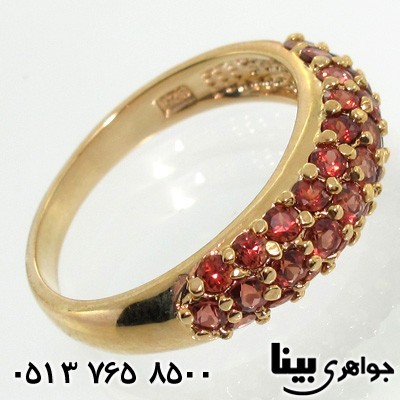 انگشتر یاقوت گارنت زنانه 32 نگین