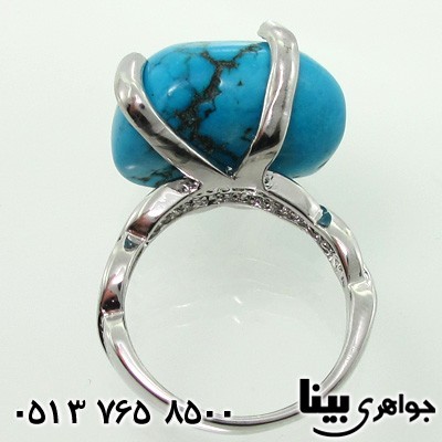 انگشتر فیروزه آمریکایی زنانه راف درشت