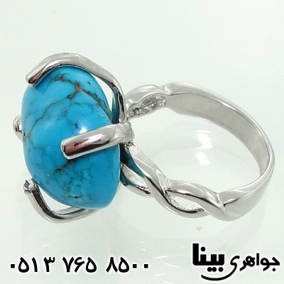 انگشتر فیروزه آمریکایی زنانه راف درشت