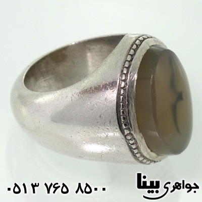انگشتر عقیق یمنی مردانه عقابی