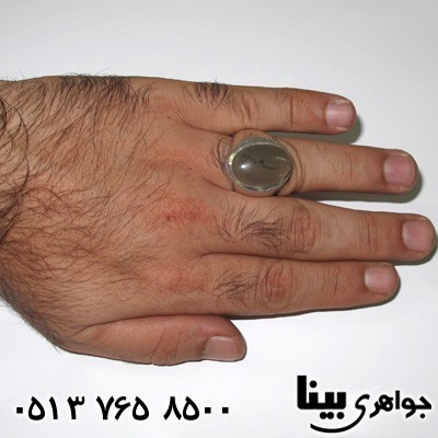 انگشتر عقیق یمنی مردانه عقابی