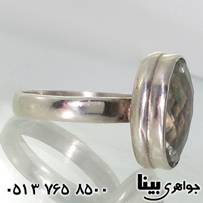 انگشتر آکوآمارین زنانه دور ساده