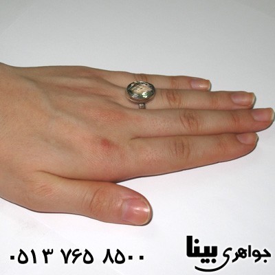 انگشتر آکوآمارین زنانه دور ساده
