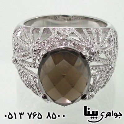 انگشتر کوارتز دودی دودی زنانه عنکبوت