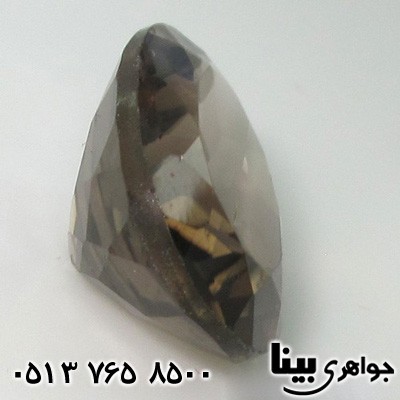 نگین انگشتر کوارتز دودی 