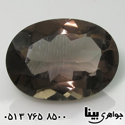 نگین انگشتر کوارتز دودی 