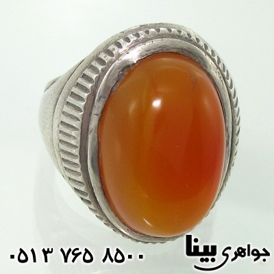 انگشتر عقیق یمنی مردانه سنتی دست ساز