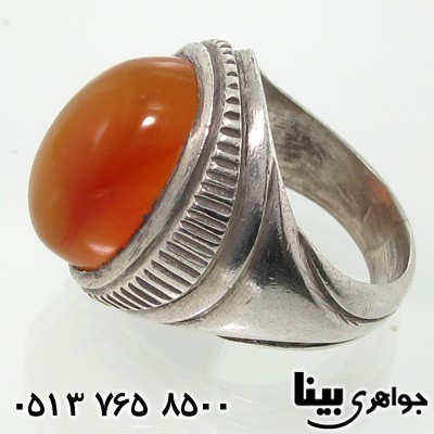 انگشتر عقیق یمنی مردانه سنتی دست ساز