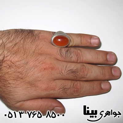 انگشتر عقیق یمنی مردانه سنتی دست ساز