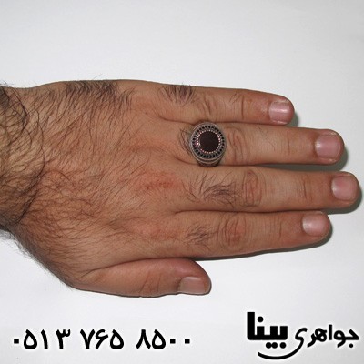 انگشتر عقیق عثمانی دور اونیکس