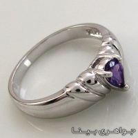 انگشتر آمتیست طرح اشک