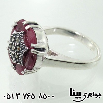 انگشتر یاقوت سرخ زنانه طرح ستاره