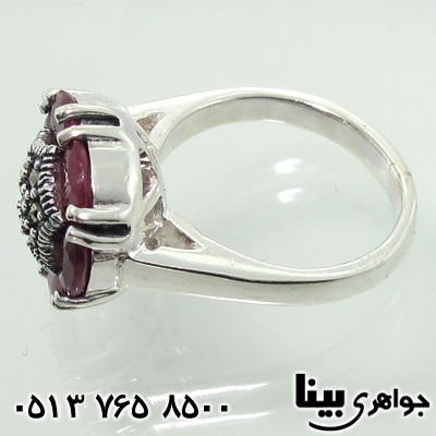انگشتر یاقوت سرخ زنانه طرح ستاره
