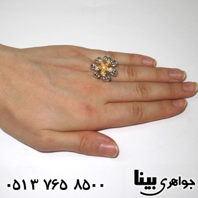 انگشتر نقره زنانه گل داوودی