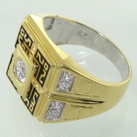انگشتر نقره مردانه ورساچی کلاسیک طلایی