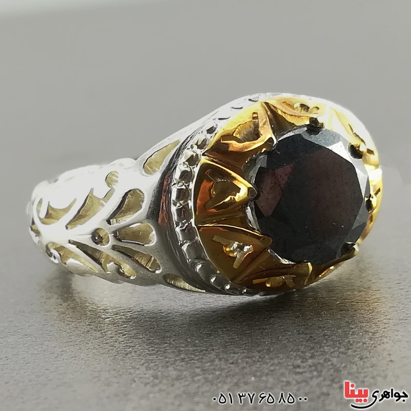 انگشتر الماس سیاه سفارشی با سنگ دلخواه شما _کد:3067