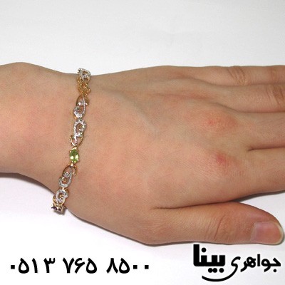 دستبند چند جواهر زنانه الماس و یاقوت 1701