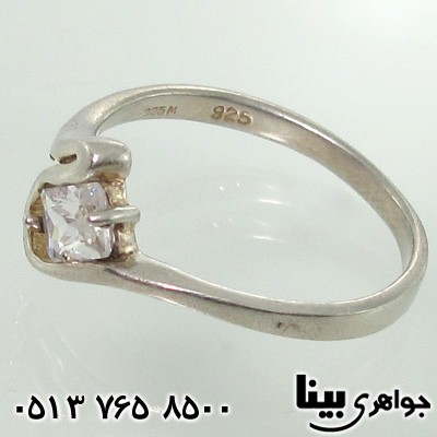 انگشتر کوارتز زنانه نگین مربع