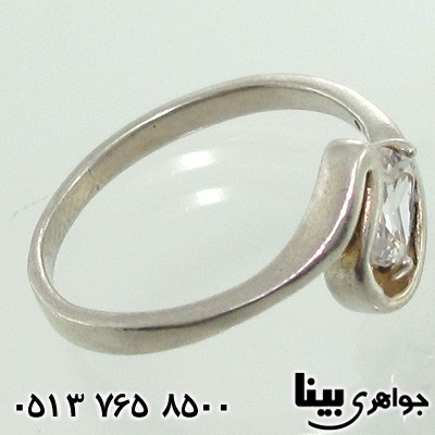 انگشتر کوارتز زنانه نگین مربع