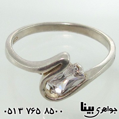انگشتر کوارتز زنانه نگین مربع