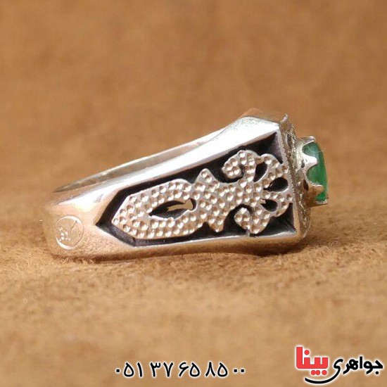 انگشتر زمرد زامبیا و الماس بسیار عالی فاخر _کد:3089