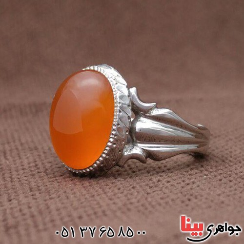 انگشتر عقیق یمنی بسیار عالی فاخر مدل آذری _کد:3095
