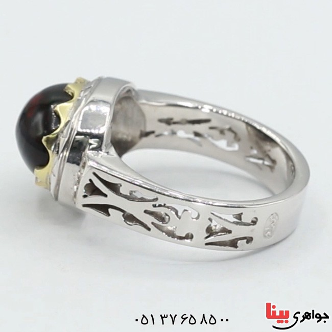 انگشتر اوپال و الماس بسیار زیبا _کد:3125