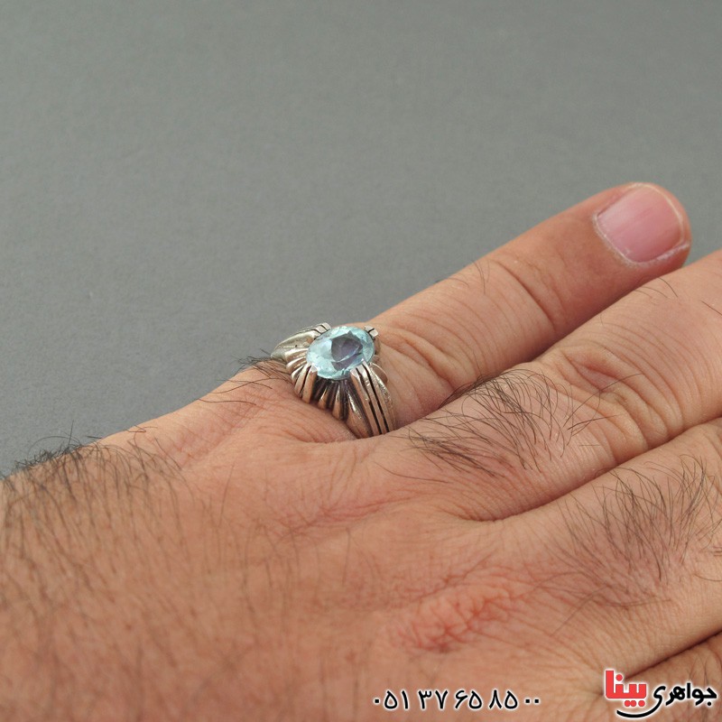 انگشتر توپاز  خوشرنگ و خاص _کد:19485