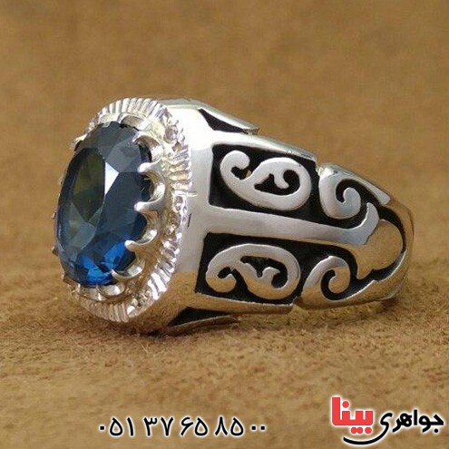 انگشتر توپاز و الماس بسیار عالی و زیبا _کد:19501