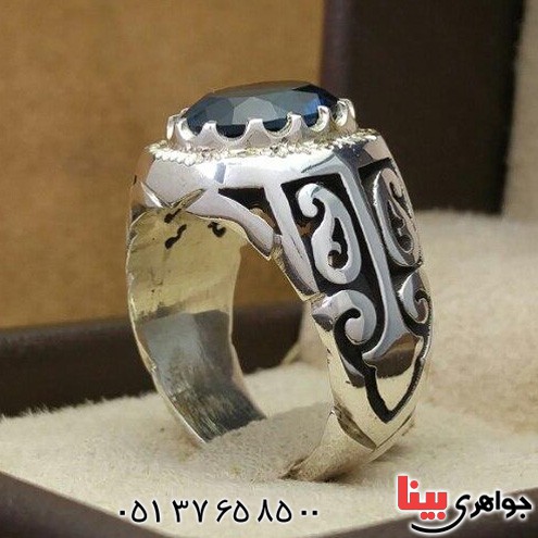 انگشتر توپاز و الماس بسیار عالی و زیبا _کد:19501