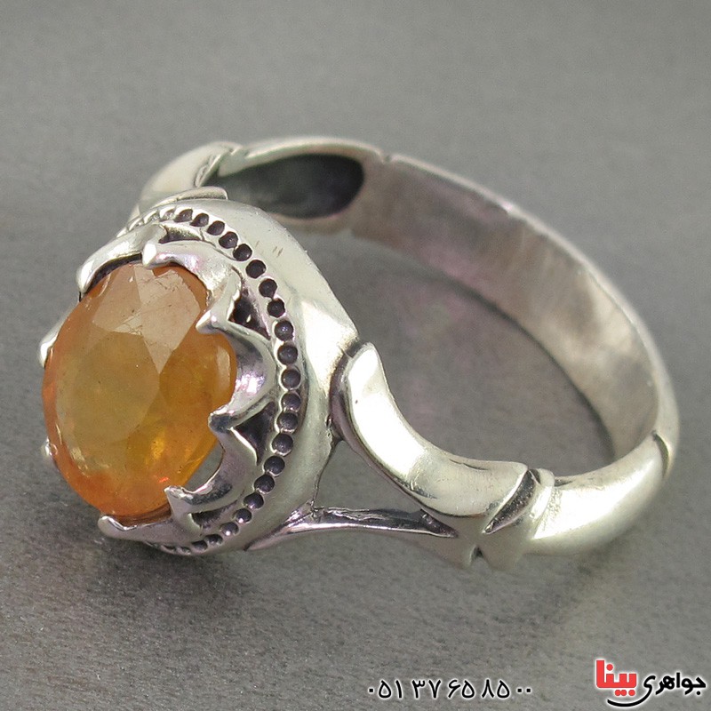 انگشتر یاقوت زرد خوش رنگ عالی _کد:19538